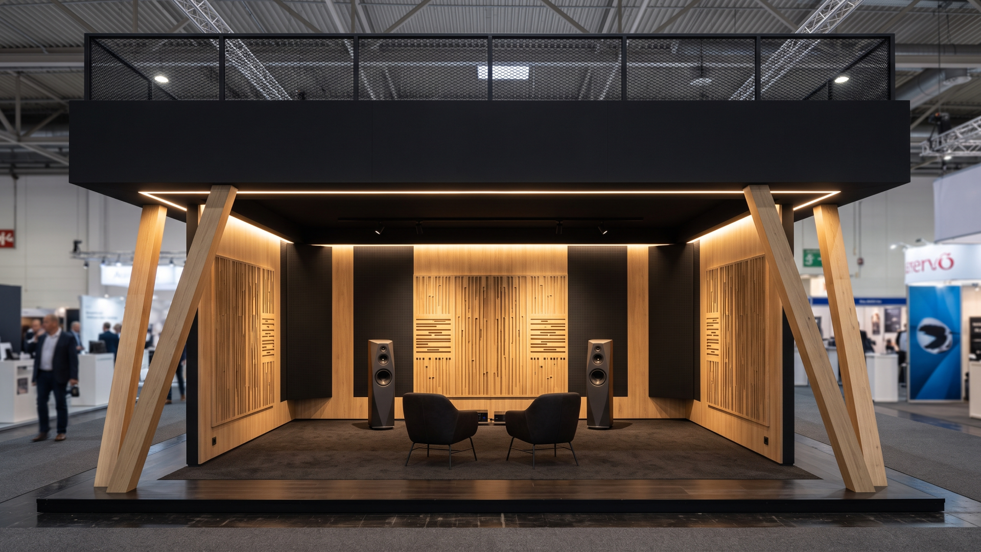 Soundstage booth architecture and structural wall assembly